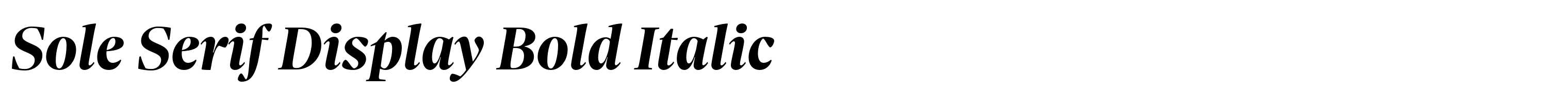 Sole Serif Display Bold Italic